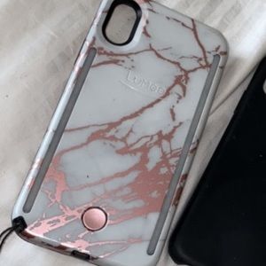 Metallic Rose Gold iPhone X/XS Lumee phone case